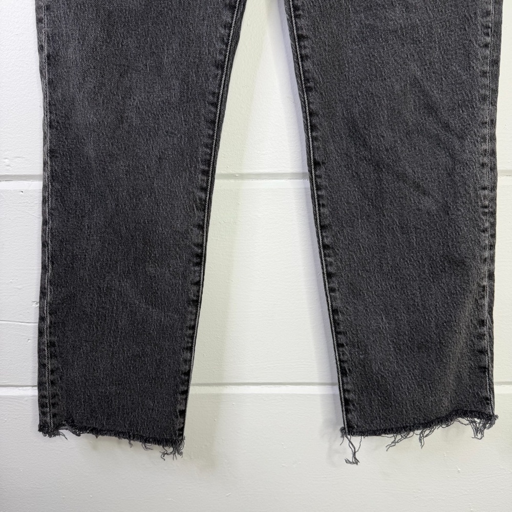 Madewell‎ The Perfect Vintage Jean Size 25 Black Denim Raw Hem - Picture 5 of 8